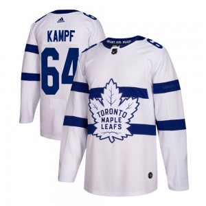 Men's Toronto Maple Leafs #64 David Kampf adidas White 2018 NHL Stadium Series Player Jersey